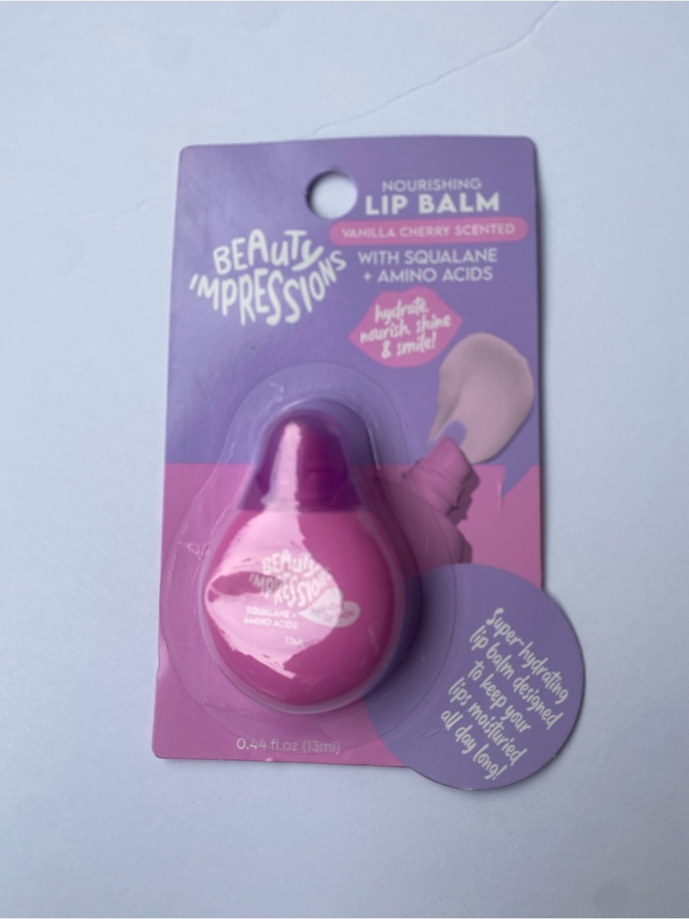 Beauty Impressions Lip Balm — Bright Pink (Vanilla Cherry)